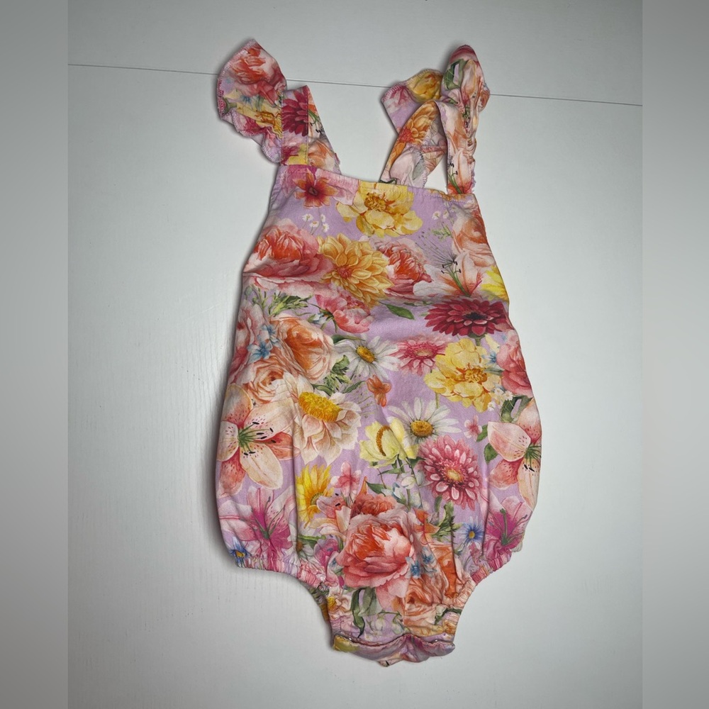 Posh Peanut Floral Baby Romper